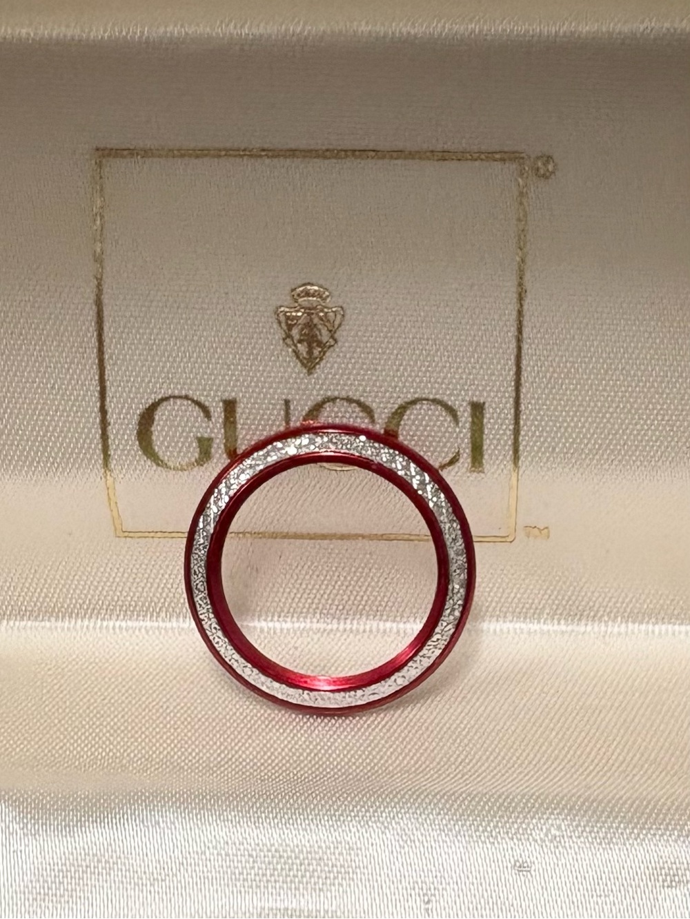 Gucci Red Diamond Cut Bezel for vintage Gucci Bezel watch